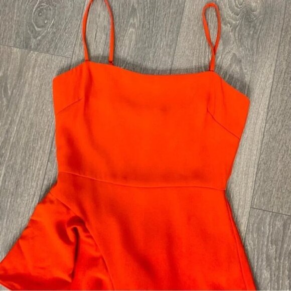 Revolve Lovers and Friends Cleo Midi Dress Bright Red Tiered Ruffles Size XS - Picture 9 of 14